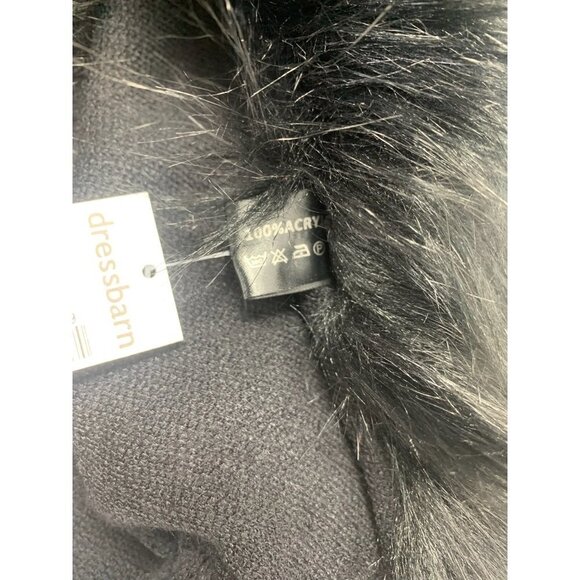 Dressbarn Women's Black Fuzzy Vest - Picture 3 of 4